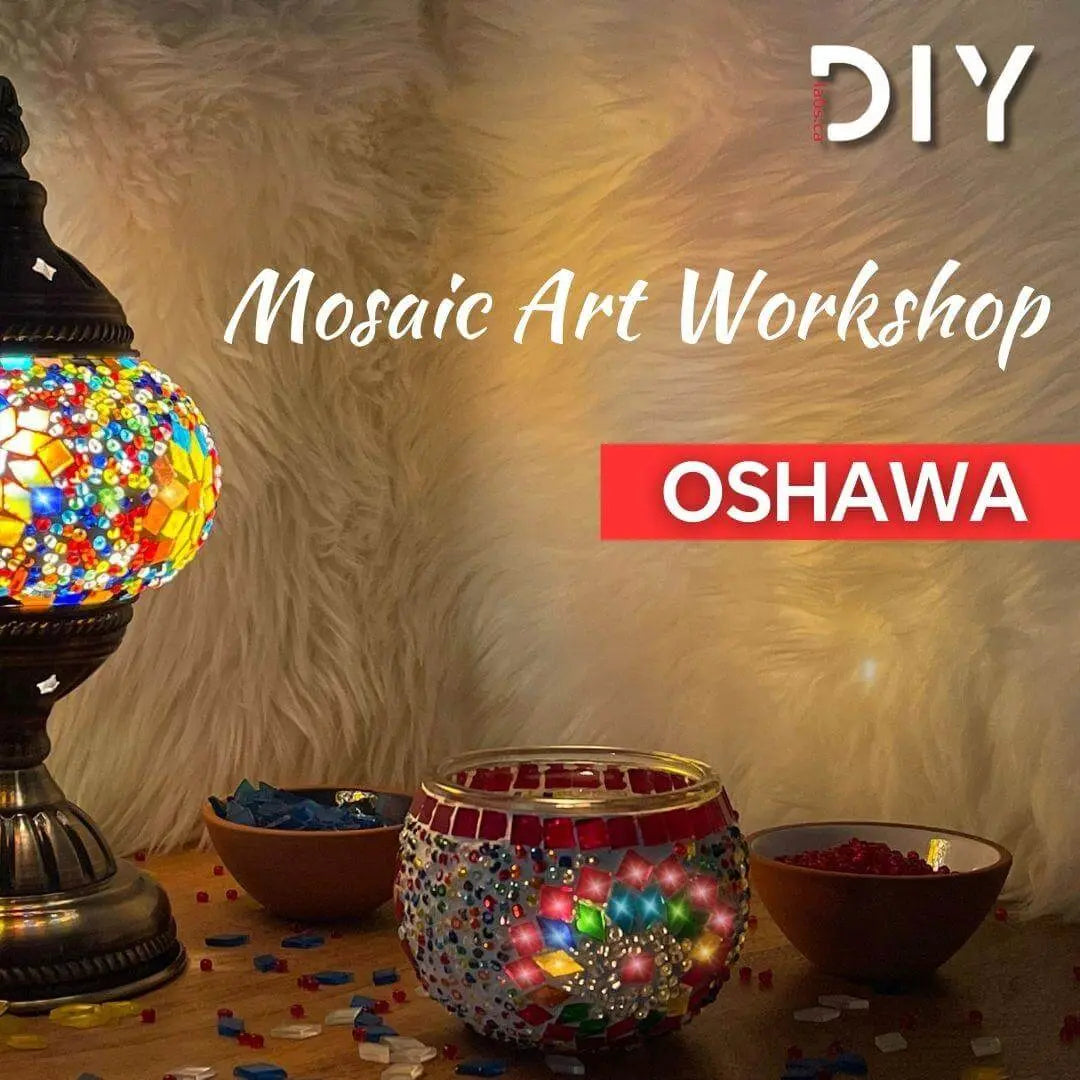 Oshawa Mosaic Lamp Making Workshop - DIYLabs