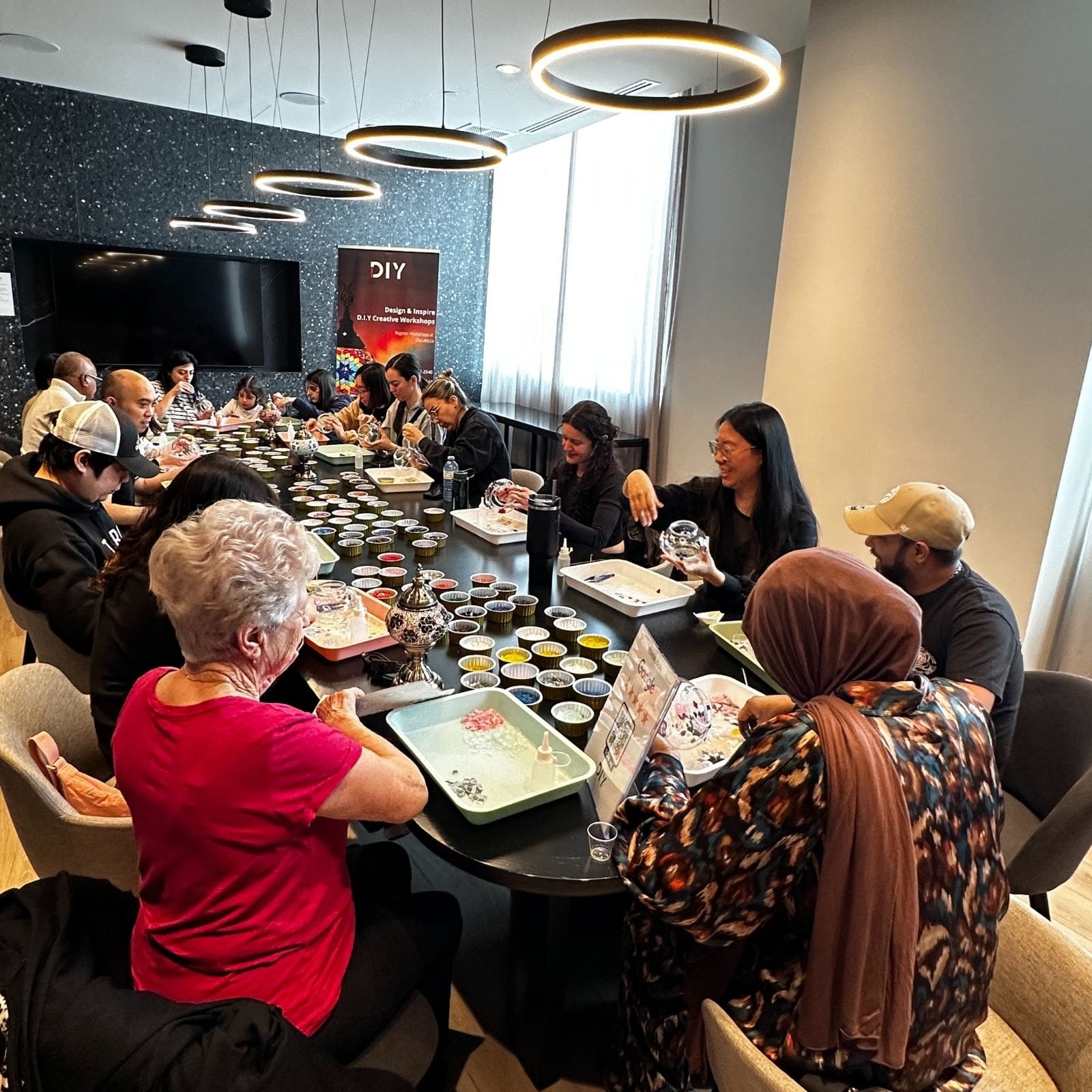 What DIYlabs offers in Toronto – creative Turkish mosaic lamp workshops and group events